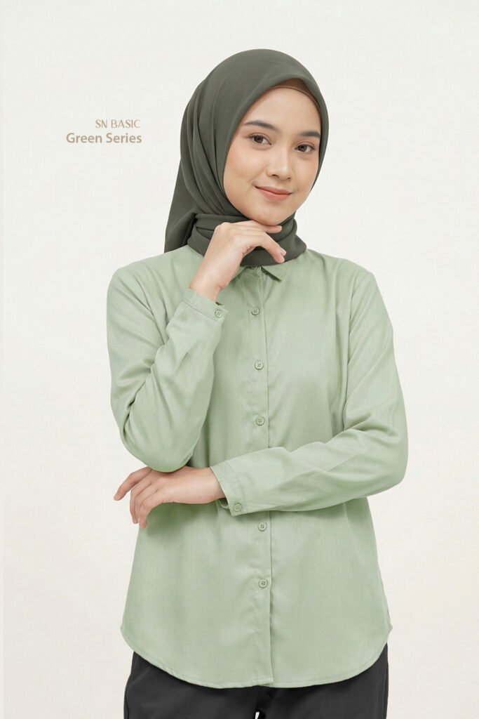 baner kemeja basic green series