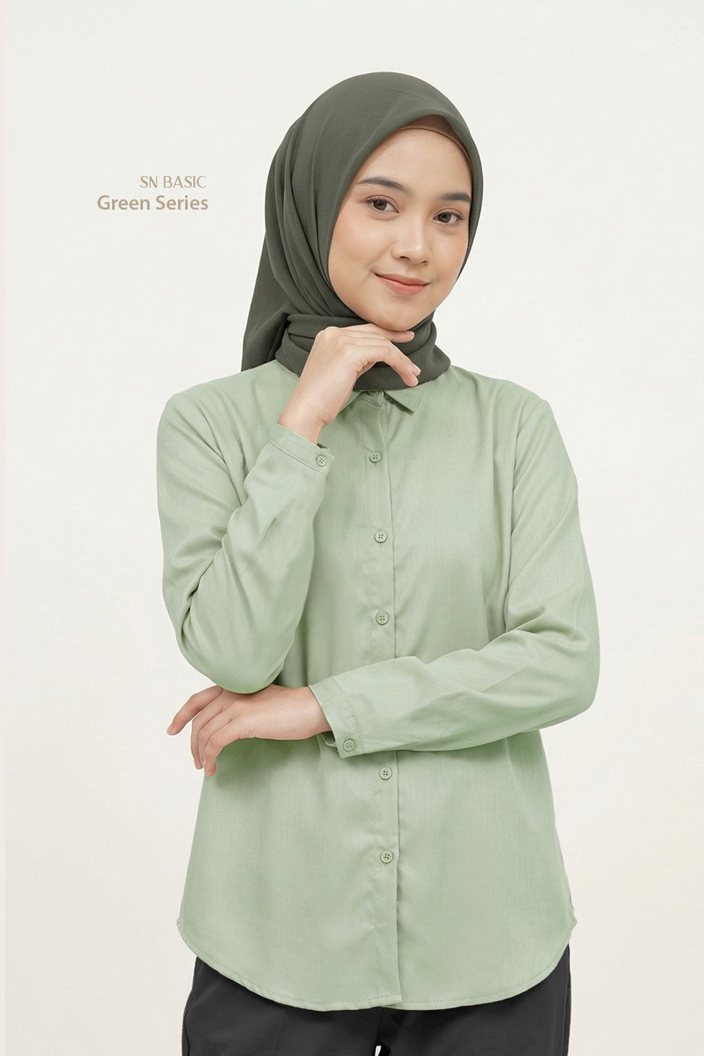 baner kemeja basic green series