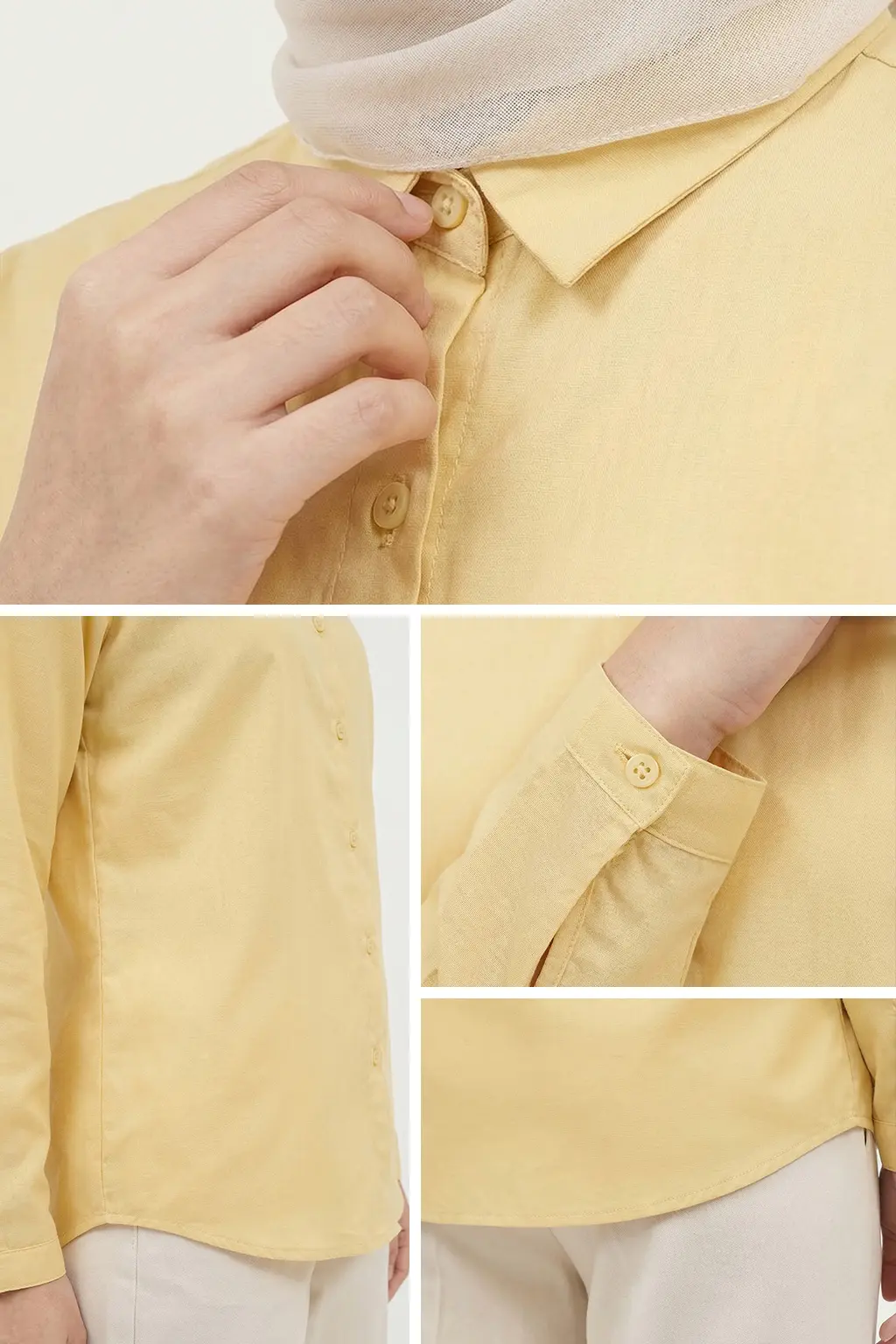 kemeja detail daisy yellow