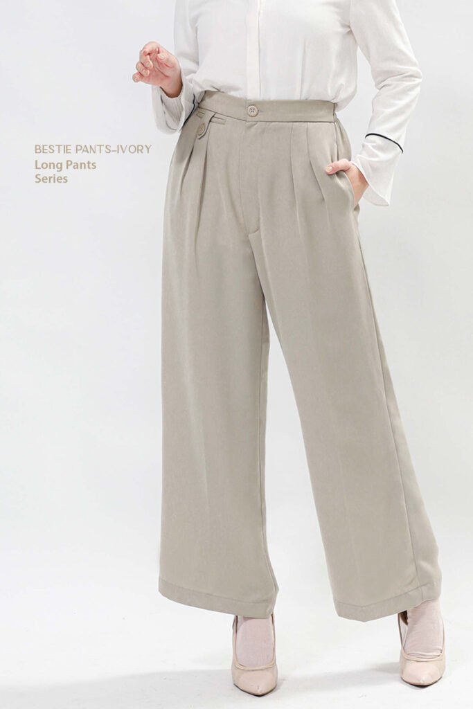 celana bestie pants ivory