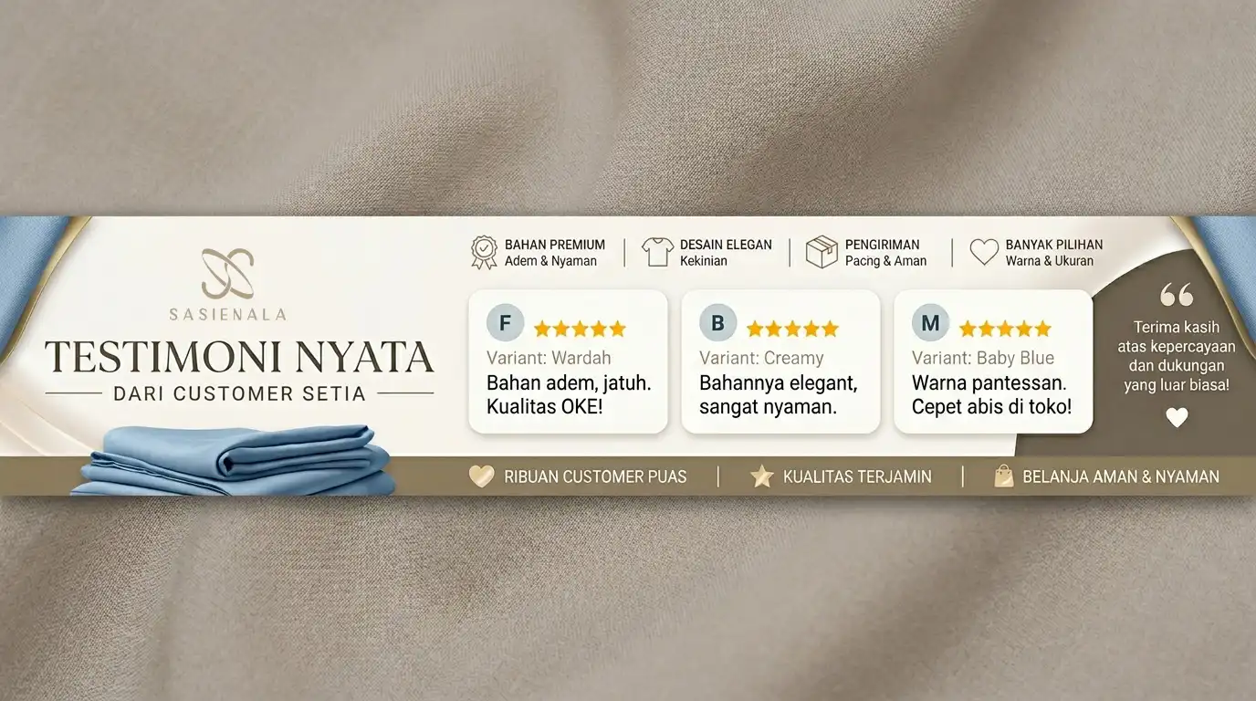 Kenapa Ribuan Pembeli Memberi Rating 4.9 untuk Sasienala?